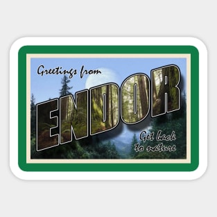 Endor Travel Postcard Sticker